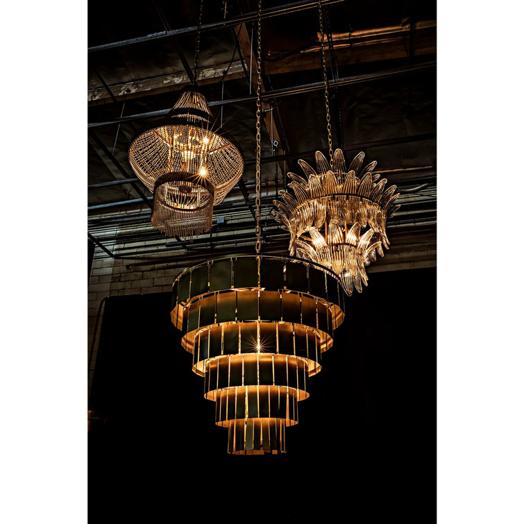 Domo Empire Plug-In Brass Chandelier with 8 Lights