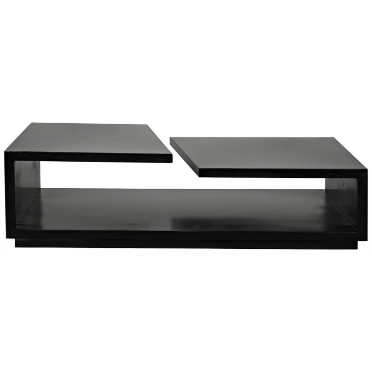 Charcoal Black Rectangular Metal Coffee Table