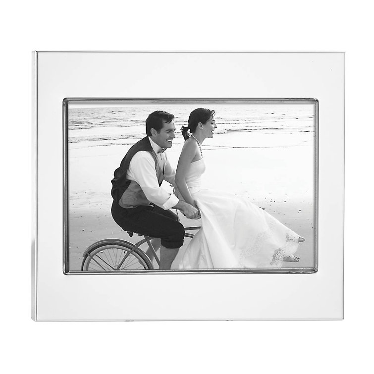 Classic 5x7 Silver Glass Rectangular Tabletop Picture Frame