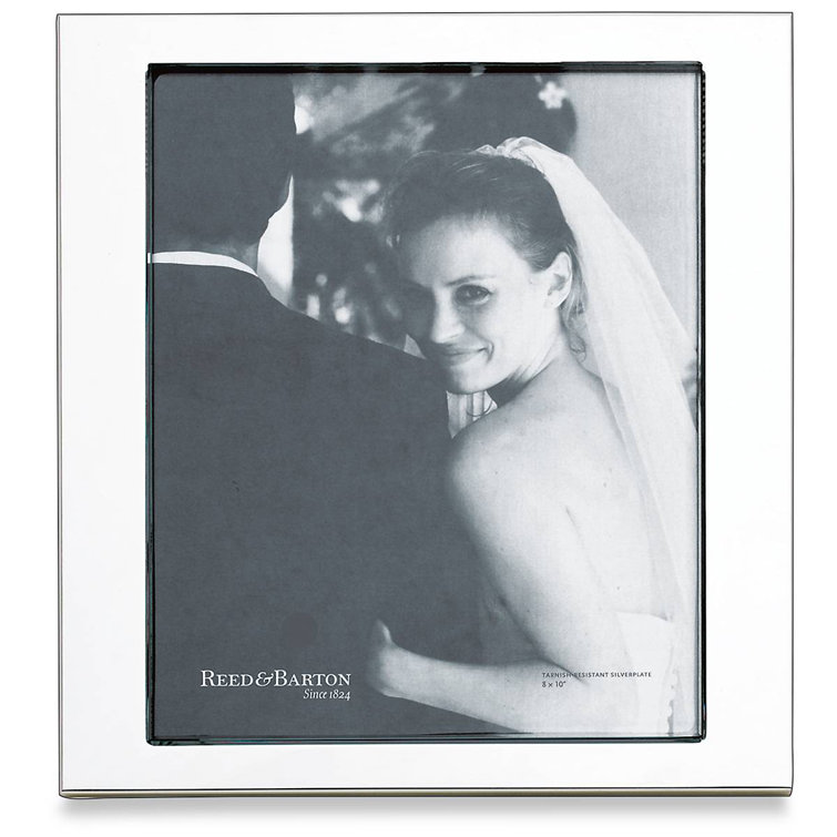 Classic 5x7 Silver Glass Rectangular Tabletop Picture Frame
