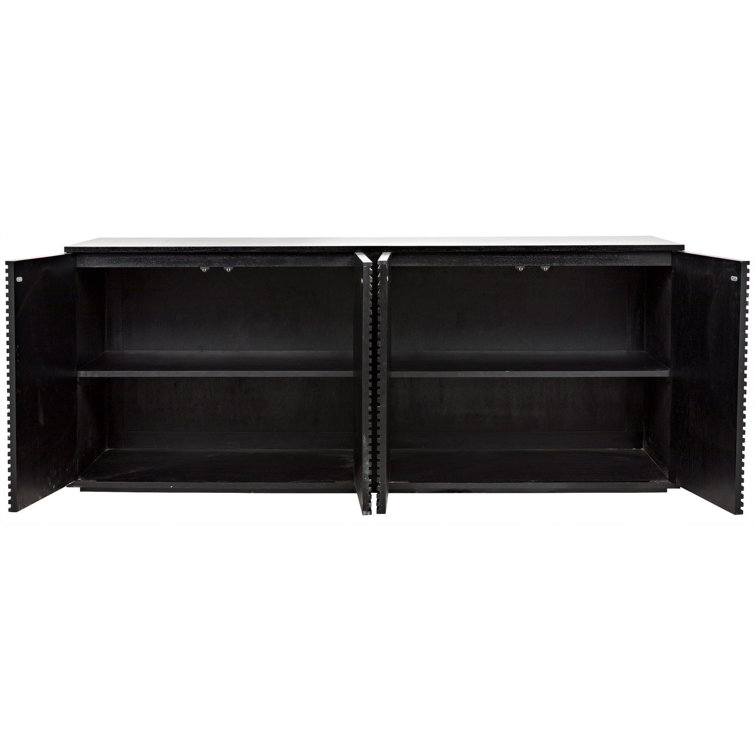Smith 74'' Hand-Finished Walnut Wood Sideboard