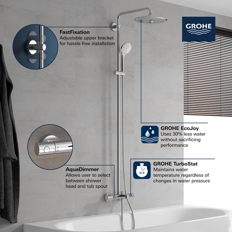 Euphoria Starlight Chrome Adjustable Multi-head Shower System