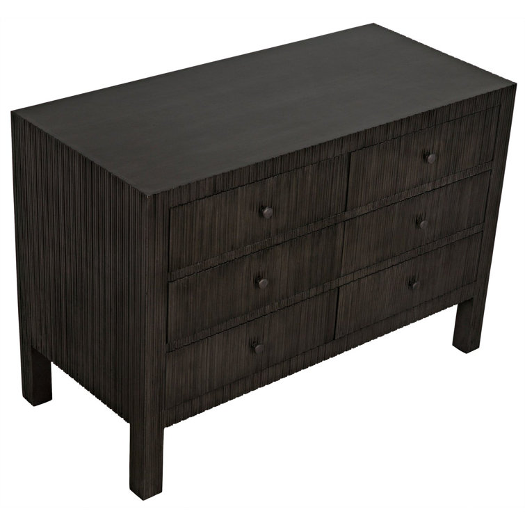 Conrad Double Black Mahogany 6-Drawer Dresser