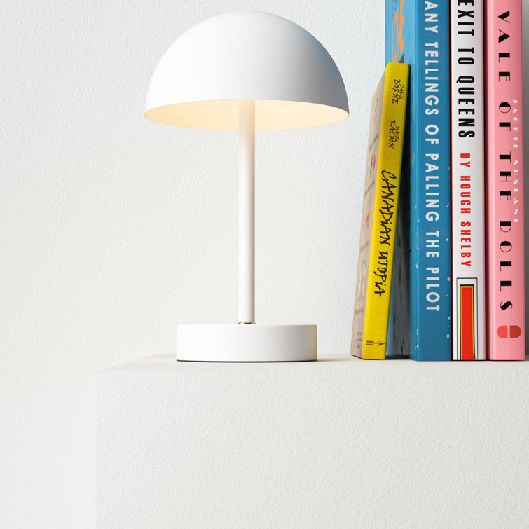 Rowland White Metal USB Rechargeable Table Lamp
