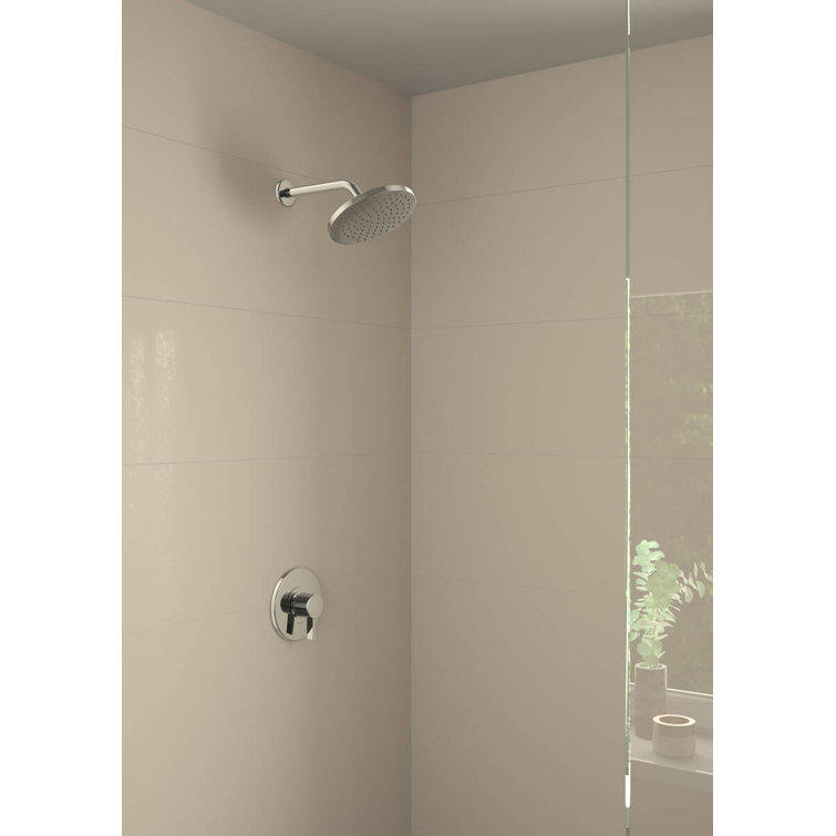 Brushed Nickel Wall-Mounted Lever Shower Trim