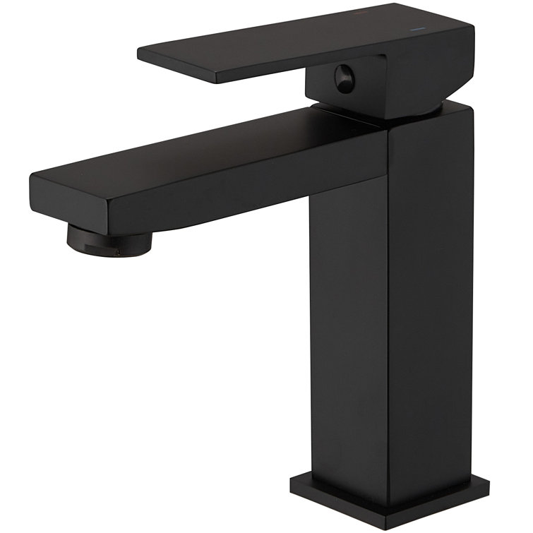Matte Black Stainless Steel Single-Handle Bathroom Faucet
