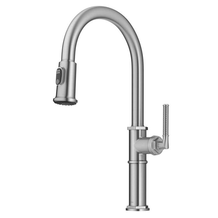 Spot-Free Stainless Steel Pull-Down Single Handle Kitchen Faucet