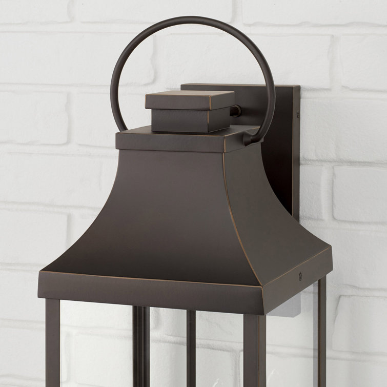 Bradford Oiled Bronze 4-Light Outdoor Wall Lantern with Clear Glass