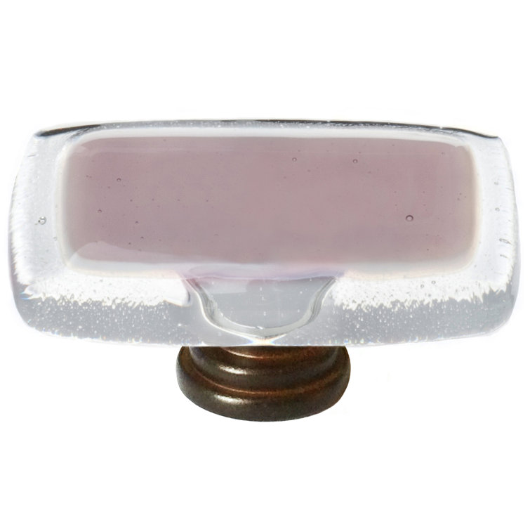 Oil Rubbed Bronze and Glass Square Knob