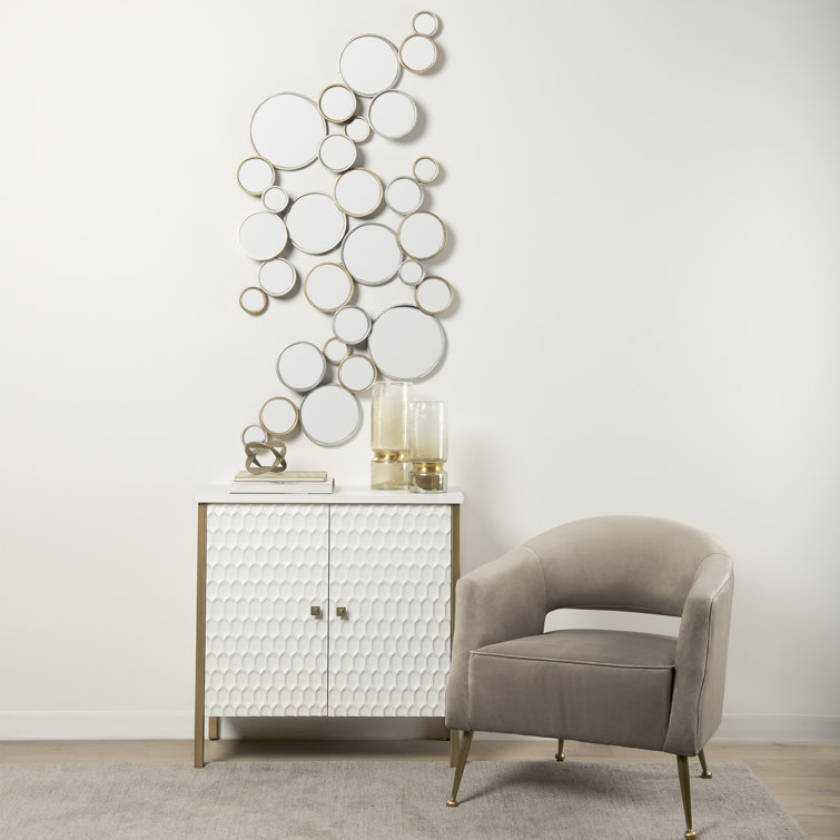 Antiqued Gold Geometric Metal Decorative Object