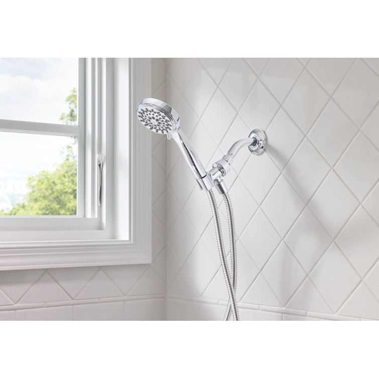 Chrome 5-Function Handheld Shower Head with Wall Mount