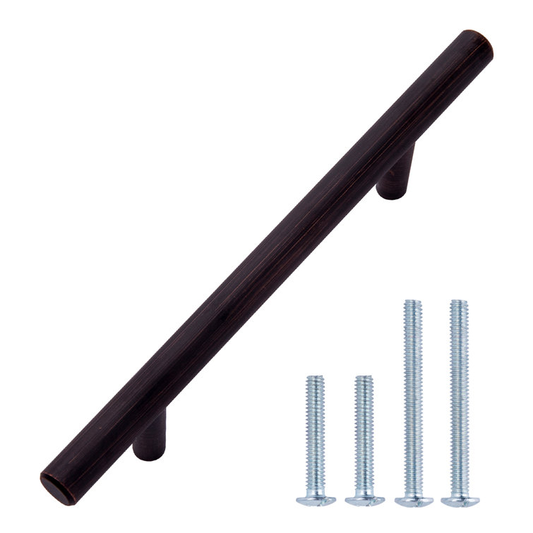 Oil Rubbed Bronze Bar Cabinet Pulls with Mounting Hardware, 10-Pack