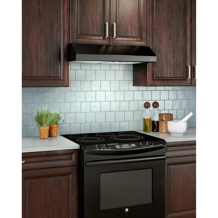 Broan 30-Inch Black Stainless Steel Convertible Under Cabinet Range Hood