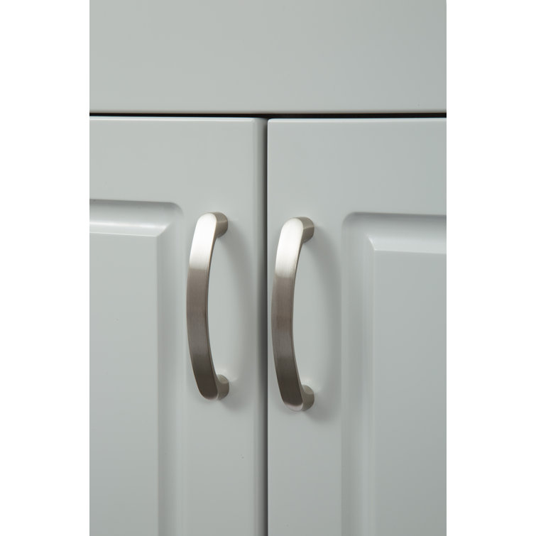 Stainless Steel Utility Sink with White Storage Cabinet