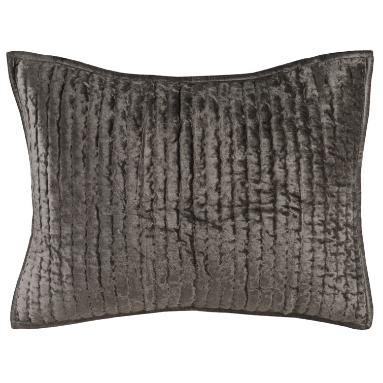 Desert Brown Quilted Velvet Standard Sham