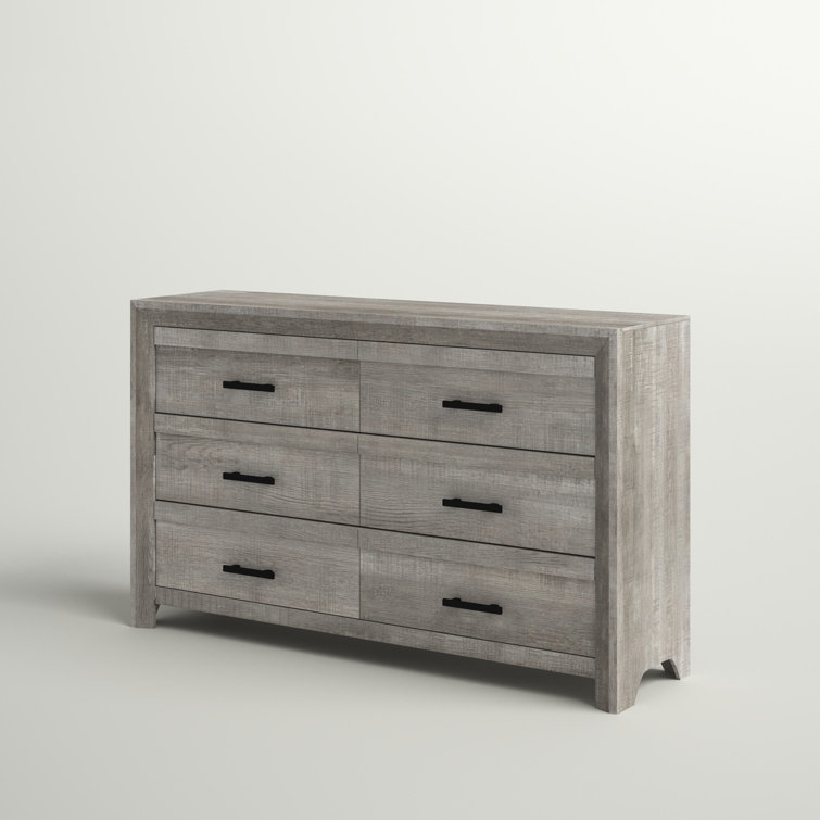 White Farmhouse 6-Drawer Dresser with Soft Close and Felt Lined Drawers