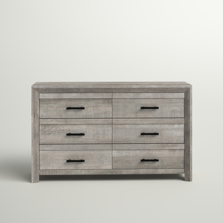 White Farmhouse 6-Drawer Dresser with Soft Close and Felt Lined Drawers