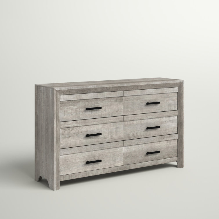 White Farmhouse 6-Drawer Dresser with Soft Close and Felt Lined Drawers