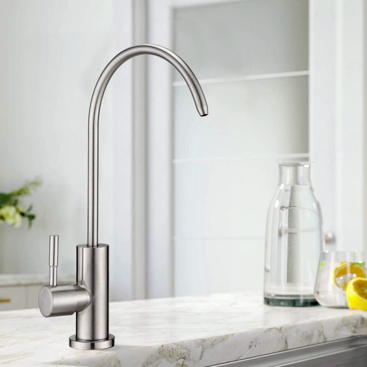 Brushed Nickel Single Handle Modern Kitchen Faucet