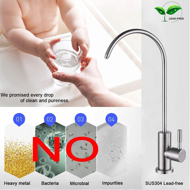 Brushed Nickel Single Handle Modern Kitchen Faucet