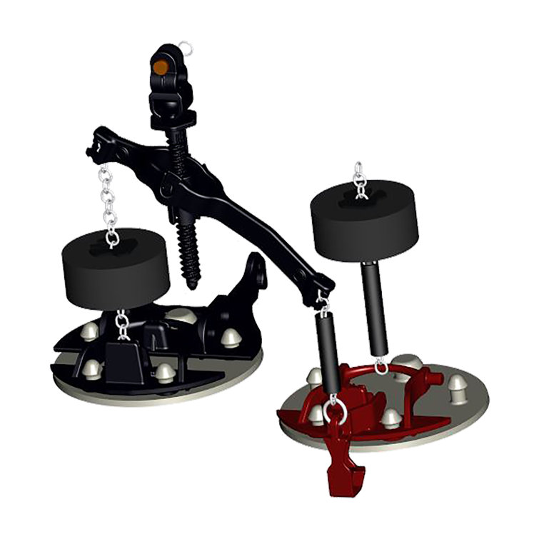 Black Dual Flapper Assembly with Silicone Seals