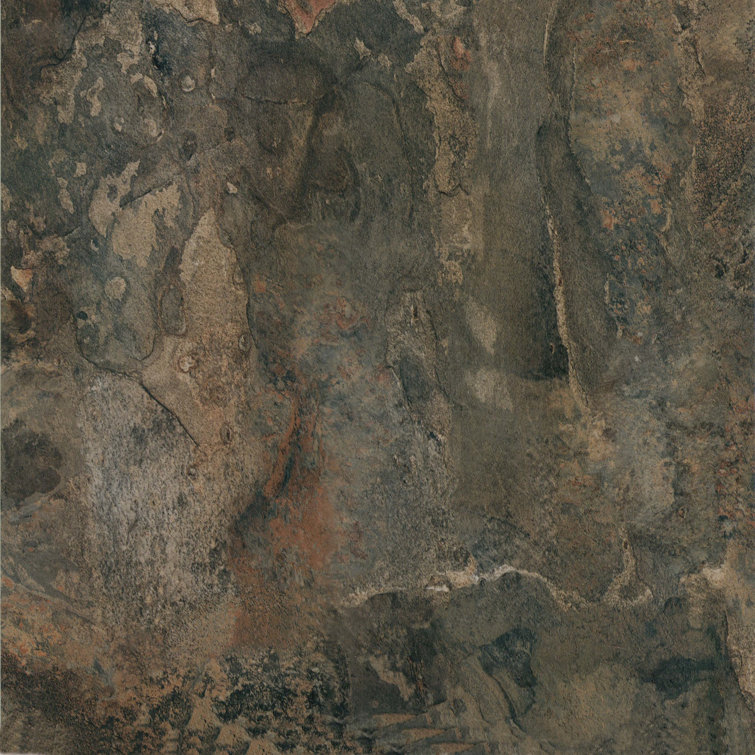 Dark Slate Marble Self-Adhesive Vinyl Floor Tiles 12" x 12"