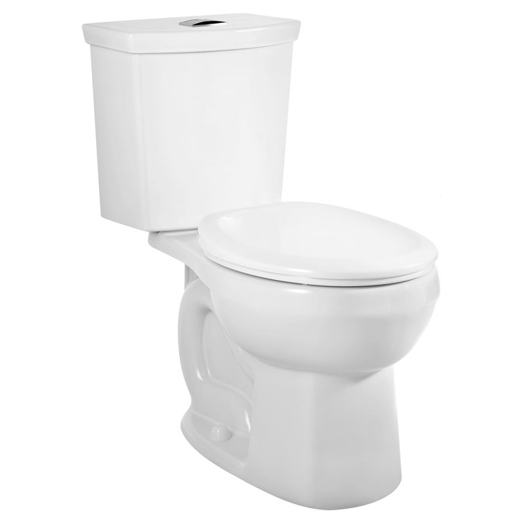 White Vitreous China Dual Flush Round Two-Piece Toilet