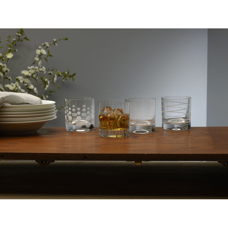Mikasa Clear Crystal Double Old Fashioned Glass Set