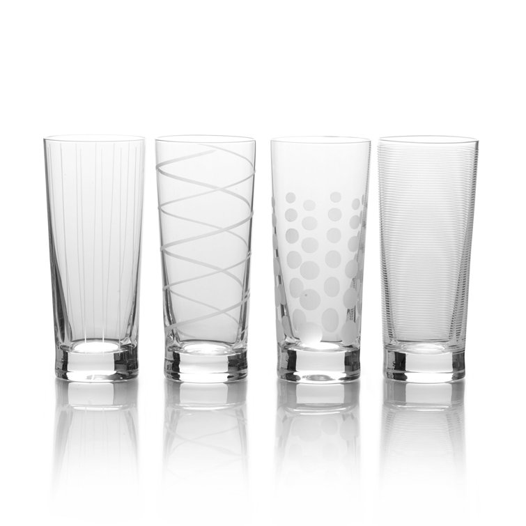 Cheers 19.75 oz. Etched Highball Glass Set