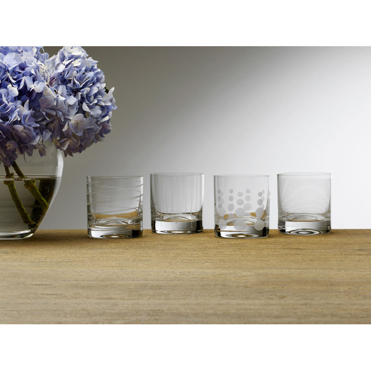 Mikasa Clear Crystal Double Old Fashioned Glass Set