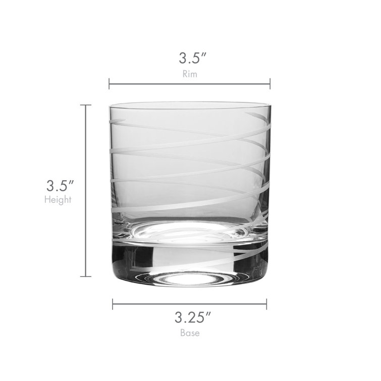 Mikasa Clear Crystal Double Old Fashioned Glass Set