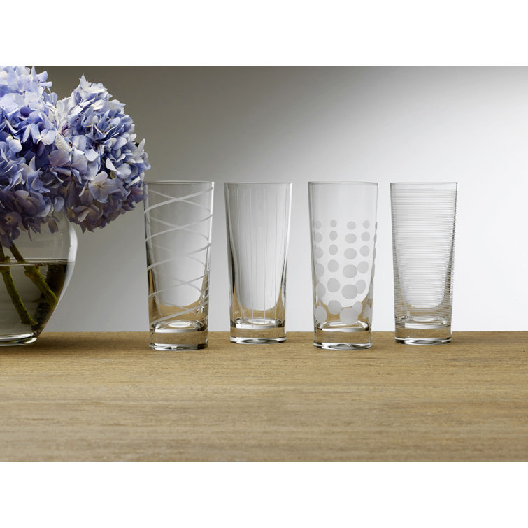 Cheers 19.75 oz. Etched Highball Glass Set