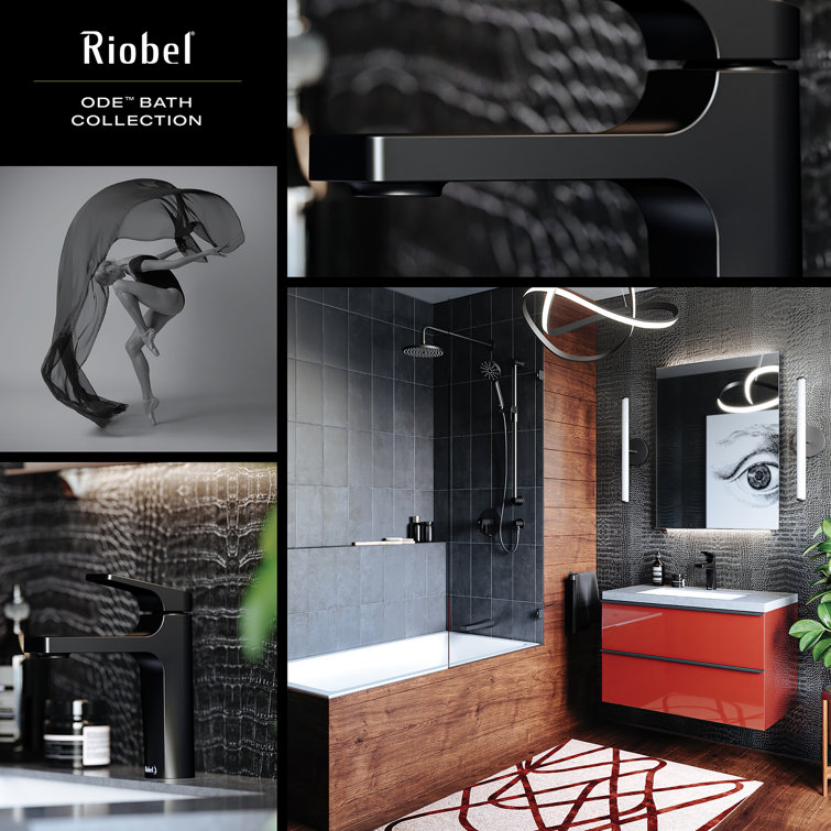 Black Chrome Brass Wall Mounted Widespread Faucet