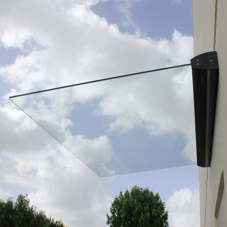 Clear Tempered Glass Door and Window Awning with Aluminum Bracket