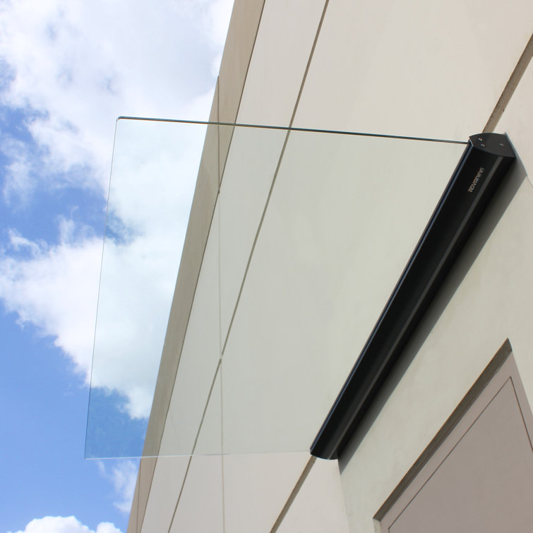 Clear Tempered Glass Door and Window Awning with Aluminum Bracket
