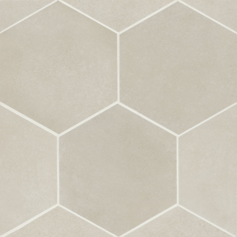 Makoto Kumo Gray Matte Hexagon Porcelain Tile 11.5" x 10"
