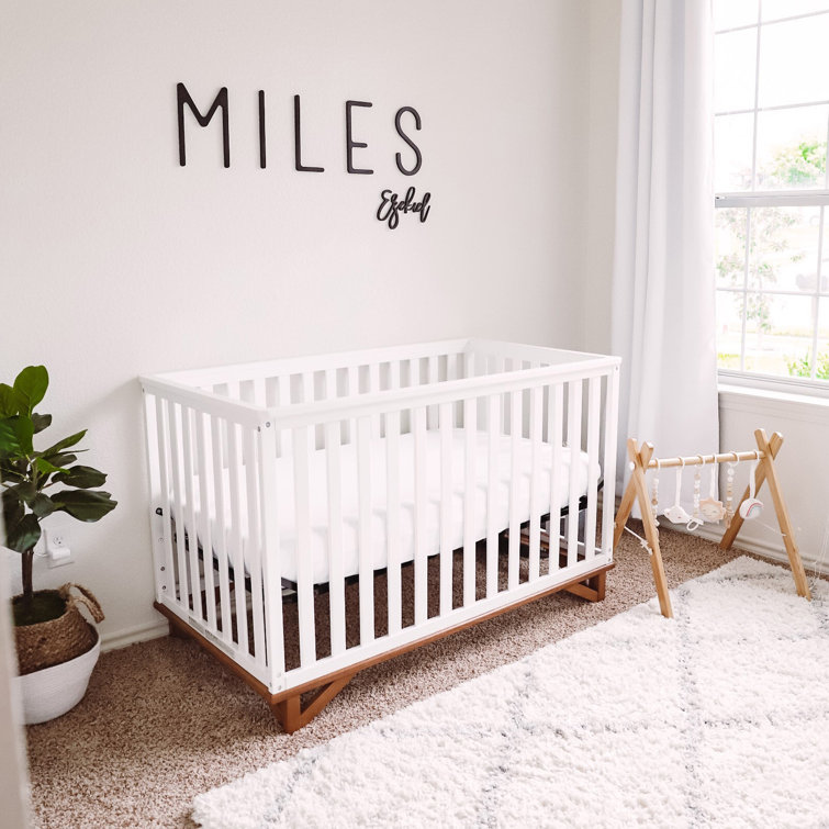 Santa Monica White and Driftwood 5-in-1 Convertible Crib
