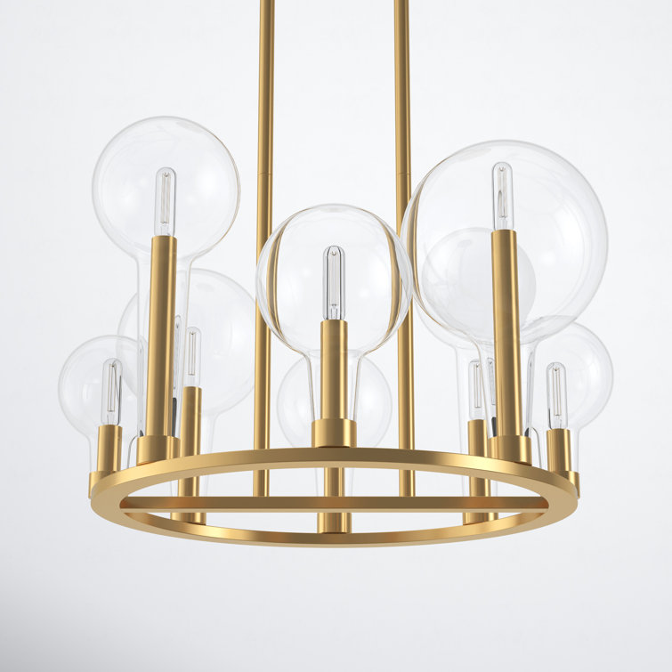 Alchemy 8-Light Lacquered Brass Cage Chandelier - 24"Dia