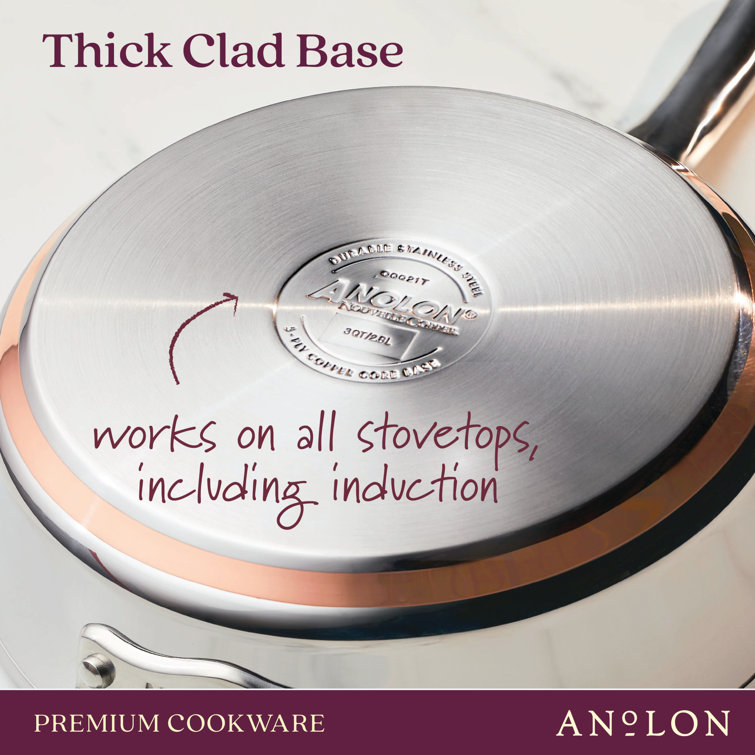 Anolon Nouvelle Copper Stainless Steel 10-Piece Cookware Set