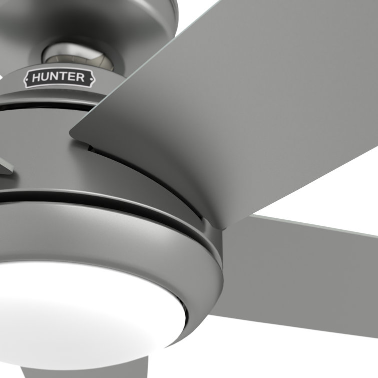 Zayden 52" Matte Black Ceiling Fan with LED Light and Remote