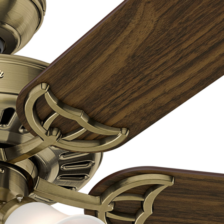 Hunter Studio Series 52" Antique Brass Ceiling Fan with LED Light Kit