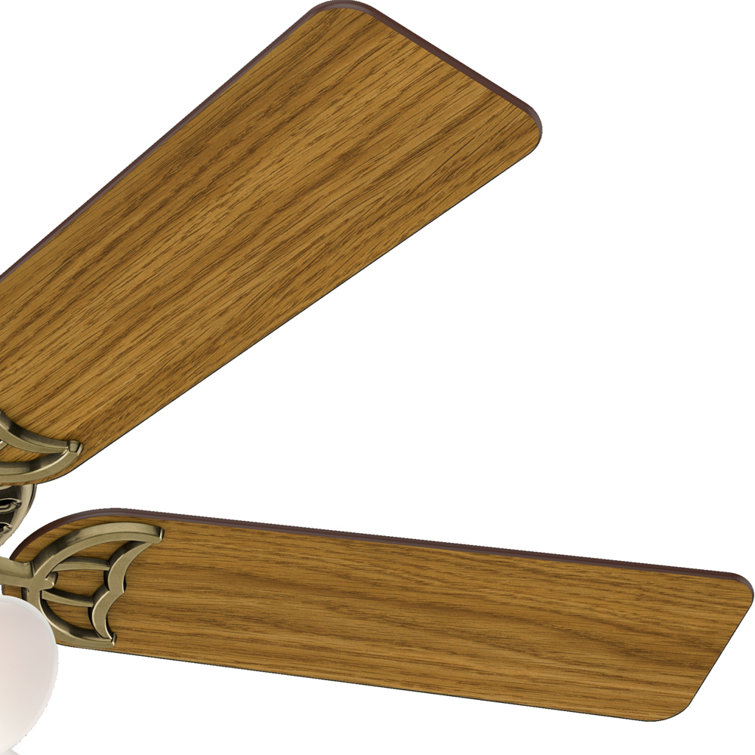 Hunter Studio Series 52" Antique Brass Ceiling Fan with LED Light Kit