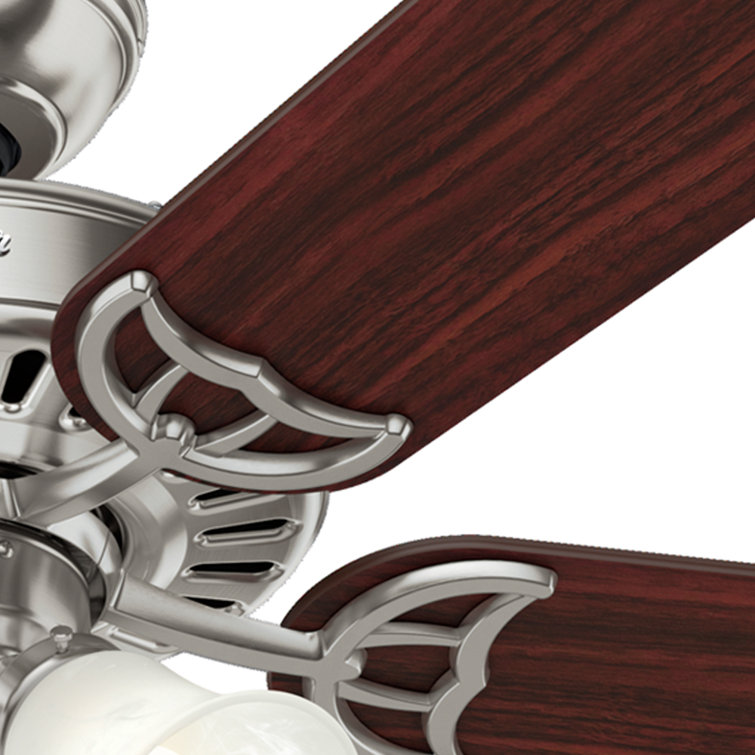 52" Brushed Nickel Ceiling Fan with LED Light and Reversible Blades