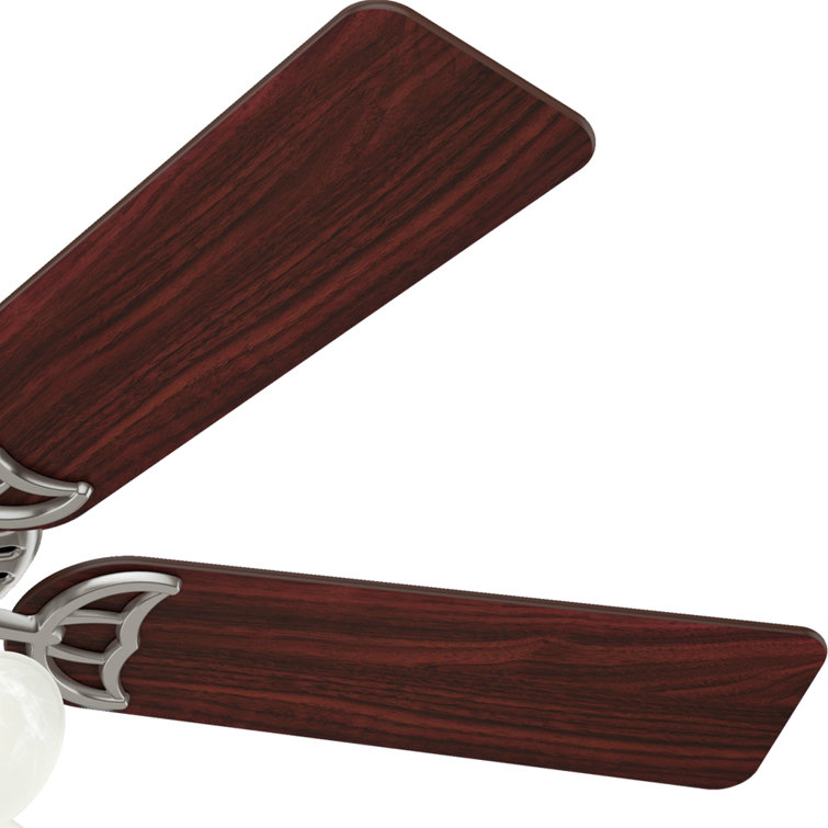 52" Brushed Nickel Ceiling Fan with LED Light and Reversible Blades