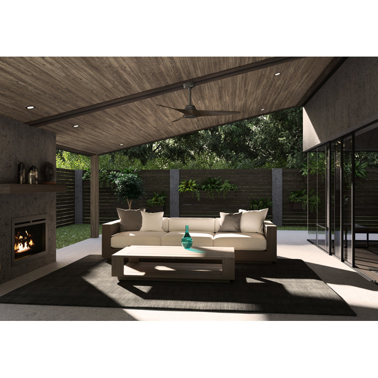 52" Premier Bronze 3-Blade Modern Ceiling Fan with Wall Control