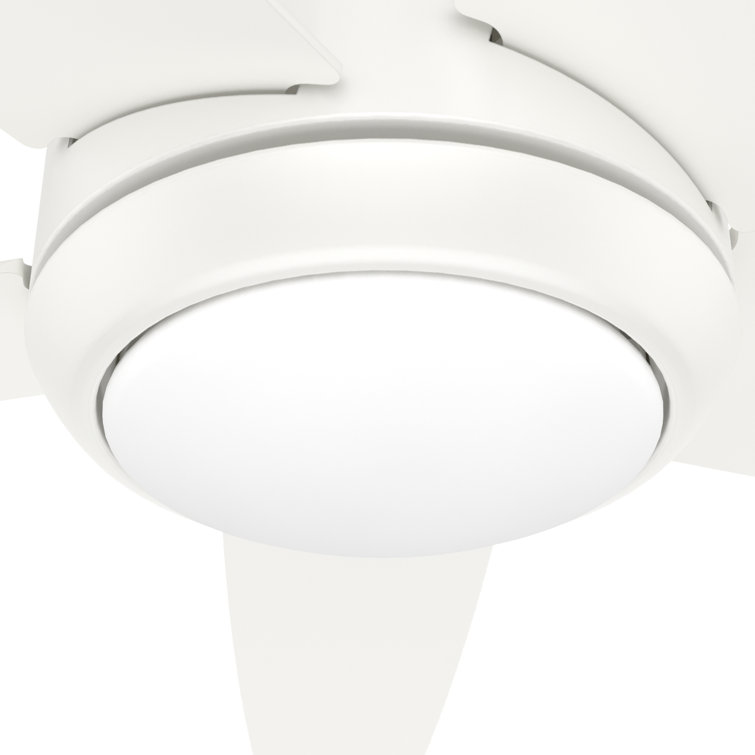 52" Fresh White Metal Ceiling Fan with LED Light and Remote