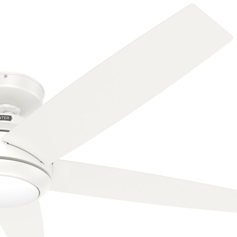 52" Fresh White Metal Ceiling Fan with LED Light and Remote