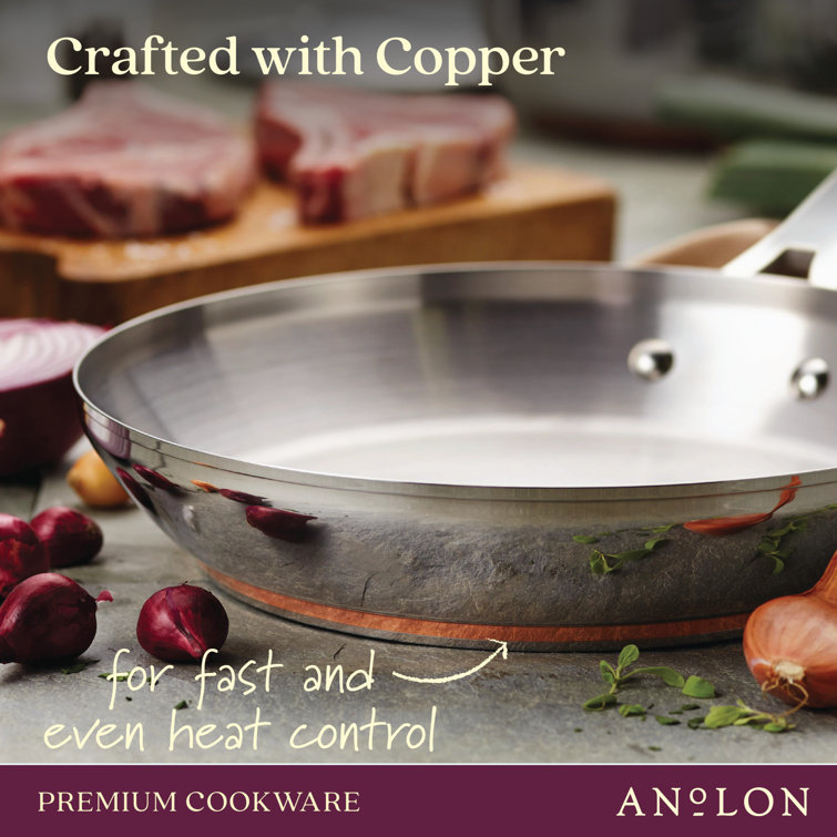 Anolon Nouvelle Copper Stainless Steel 10-Piece Cookware Set