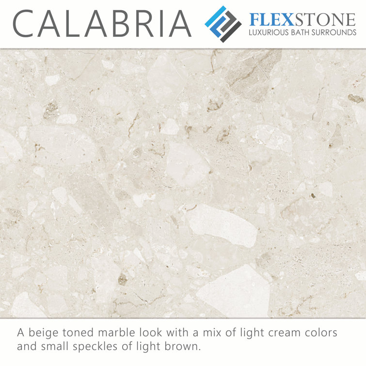 Calabria FlexStone 3" x 95" Waterproof Shower Trim with Lip
