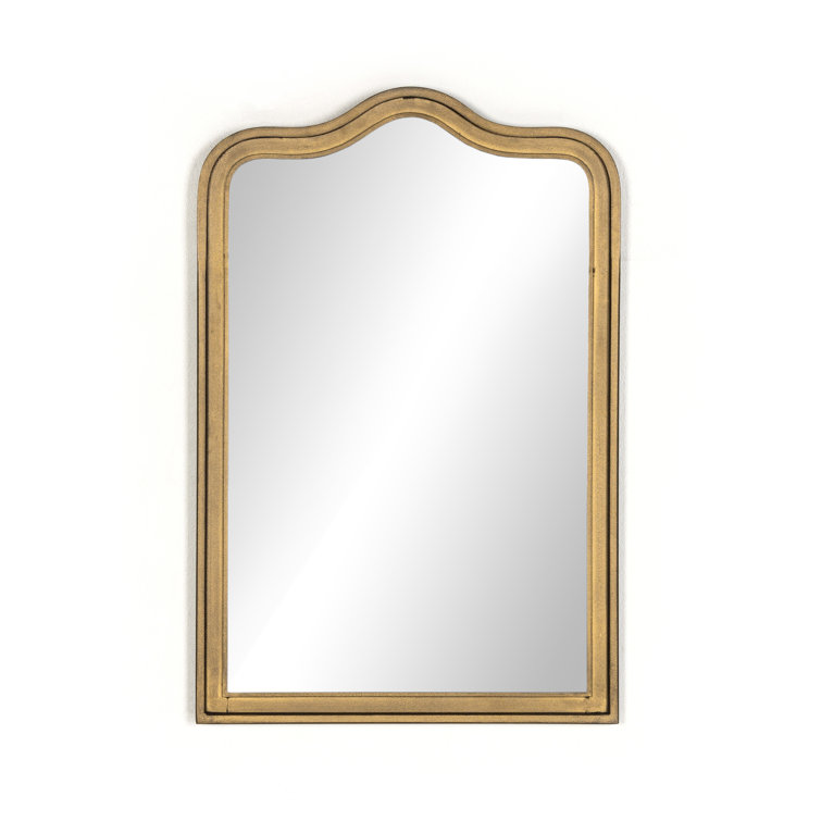 Effie 29.75'' Bronze and Wood Rectangular Bathroom Mirror
